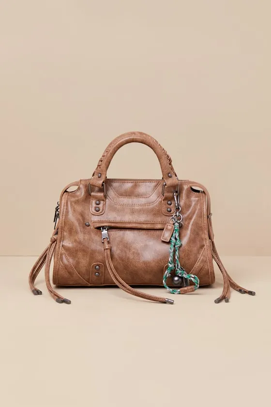 Briggs Brown Distressed Top Handle Bag sold by Lulus product image thumbnail 2