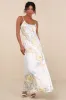 Donna Ivory Floral Sleeveless Slip Maxi Dress sold by Lulus