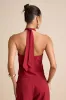 Vivian Rust Red Beaded Cotton Halter Top sold by Lulus