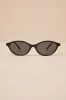 Kamari Black Oval Sunglasses sold by Lulus
