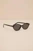 Kamari Black Oval Sunglasses sold by Lulus