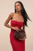 Essential Style Brown Satin Knot Handle Clutch Bag sold by Lulus