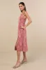 Loveliest Looks Dusty Rose Floral Jacquard Tie-Strap Midi Dress sold by Lulus