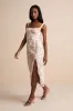 Andrea White Floral Embroidered Column Midi Dress sold by Lulus