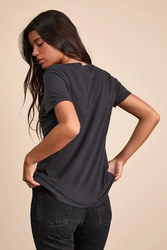 Joshua Tree Under the Stars Dark Grey Vintage Graphic Tee sold by Lulus product image thumbnail 3