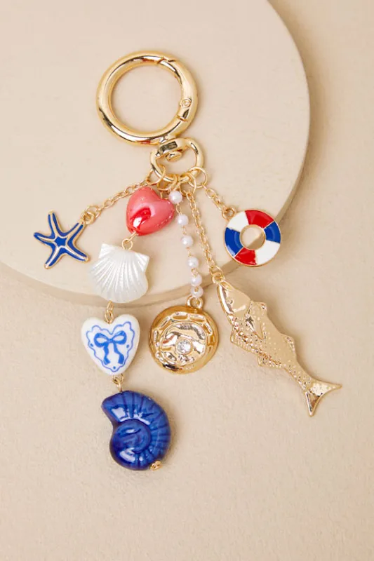 Verbana Gold and Ceramic Sea Life Bag Charm sold by Lulus