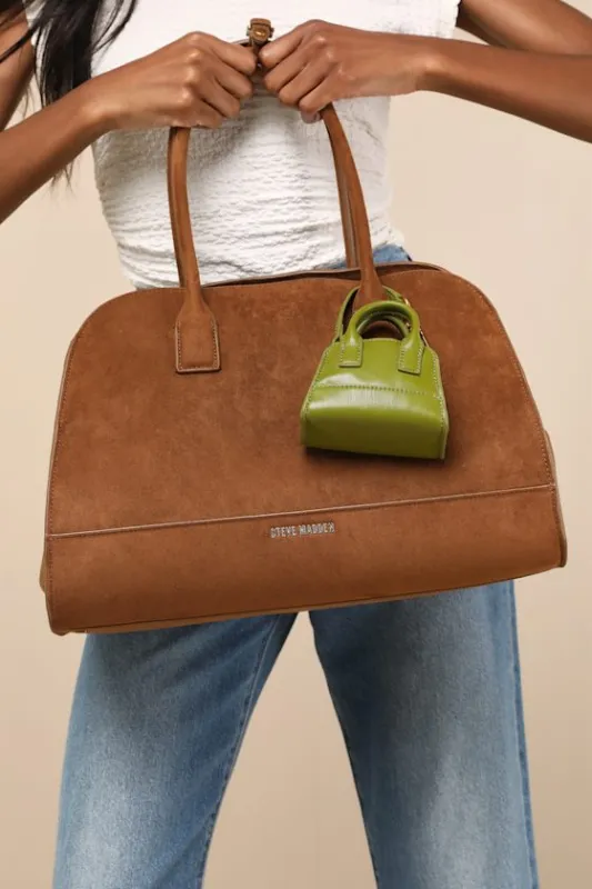 Bharlii Tan Suede Tote Bag sold by Lulus