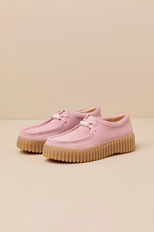 Torhill Bee Dusty Rose Suede Leather Flatform Lace-Up Loafers sold by Lulus