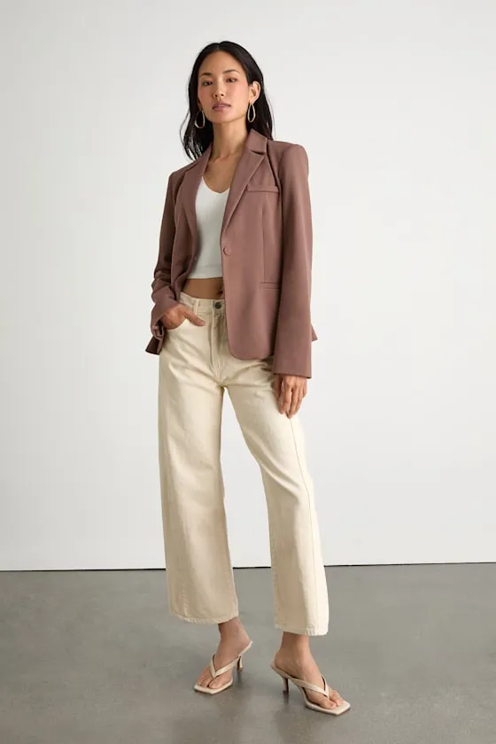 Hartlyn Brown Fitted Blazer sold by Lulus product image thumbnail 3