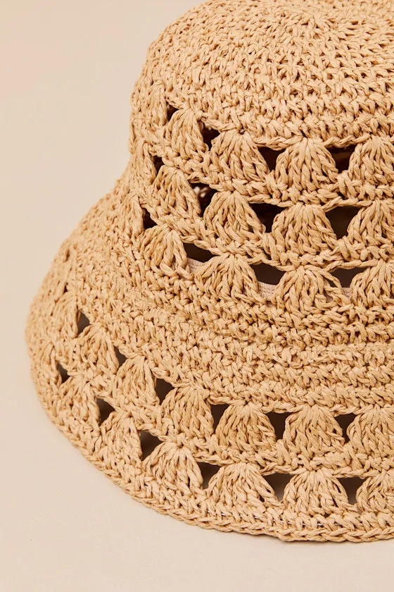 Clemma Tan Raffia Bucket Hat sold by Lulus product image thumbnail 2