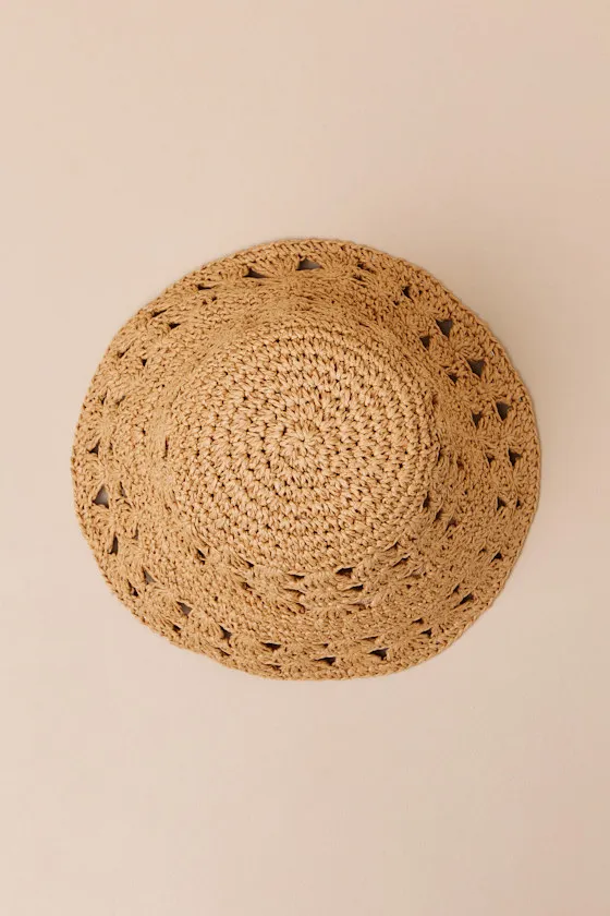 Clemma Tan Raffia Bucket Hat sold by Lulus product image thumbnail 3