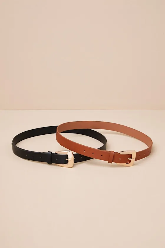 Eveleen Black and Brown Belt Set sold by Lulus product image thumbnail 3