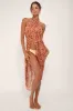 Sunshine Sensation Brown and Orange Boho Swim Cover-Up Sarong sold by Lulus