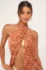 Sunshine Sensation Brown and Orange Boho Swim Cover-Up Sarong sold by Lulus