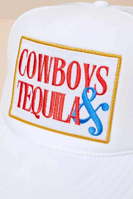 Cowboys & Tequila White Mesh Trucker Hat sold by Lulus product image thumbnail 2