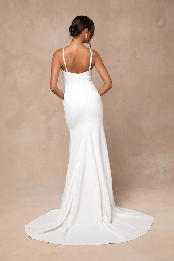 Esmeralda White Lace Mermaid Maxi Dress sold by Lulus product image thumbnail 3