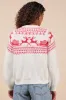 Cutest Cheer Ivory and Red Fair Isle Pullover Sweater sold by Lulus