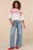 Cutest Cheer Ivory and Red Fair Isle Pullover Sweater sold by Lulus