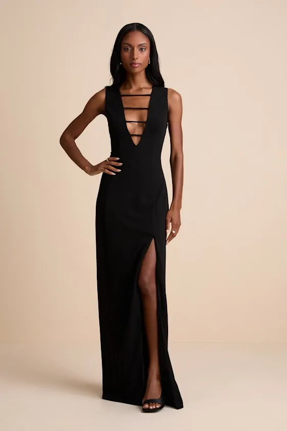 Sabrina Black Cutout Sleeveless Maxi Dress sold by Lulus product image thumbnail 3