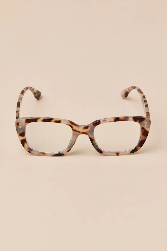 Winfree Grey Tortoiseshell Blue Light Glasses sold by Lulus