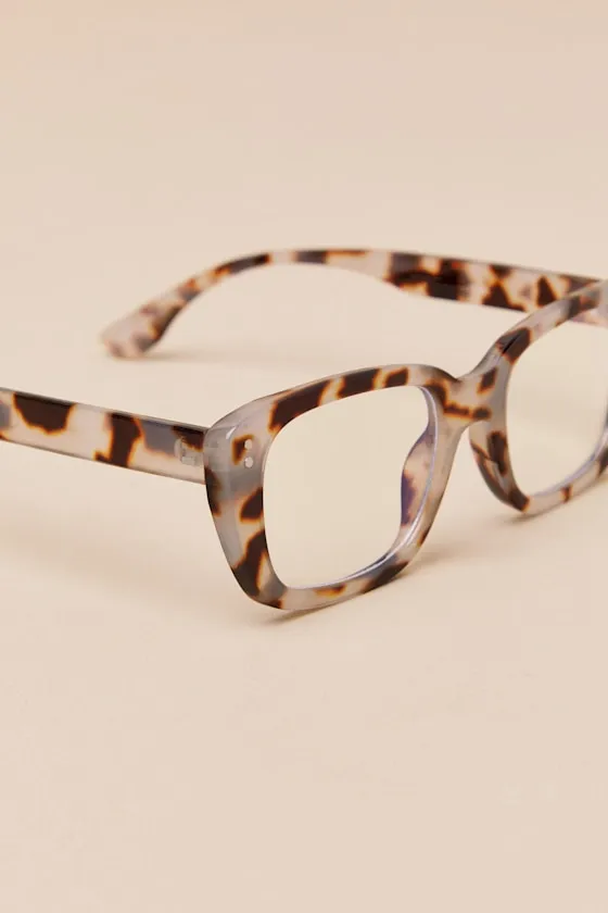 Winfree Grey Tortoiseshell Blue Light Glasses sold by Lulus product image thumbnail 3