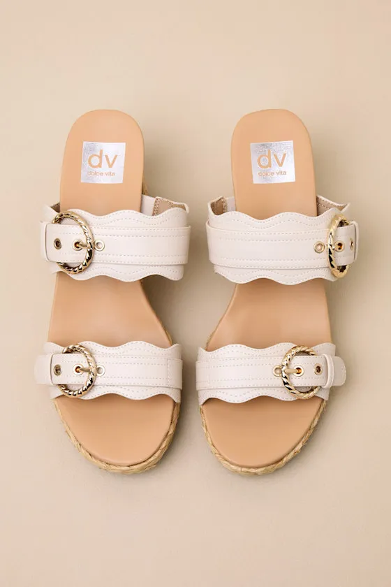 Elio Ivory Espadrille Buckle Wedge Sandals sold by Lulus product image thumbnail 2