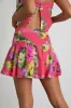 Tova Hot Pink Multi Floral High-Rise Mini Skirt sold by Lulus