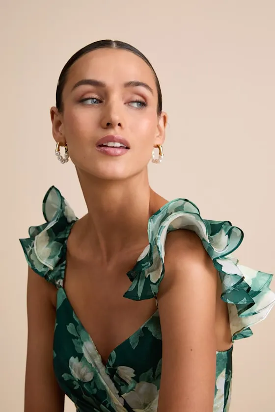 Sorren 14KT Gold Pearl Huggie Hoop Earrings sold by Lulus product image thumbnail 2