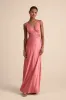 Toulouse Rusty Rose Satin Lace Maxi Dress sold by Lulus