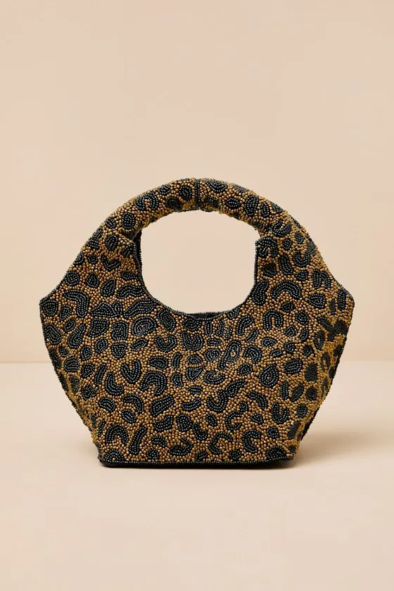 Kinsley Black Leopard Beaded Handle Bag sold by Lulus product image thumbnail 2