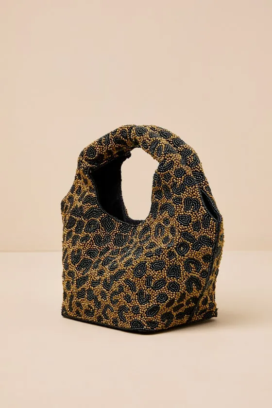 Kinsley Black Leopard Beaded Handle Bag sold by Lulus product image thumbnail 4