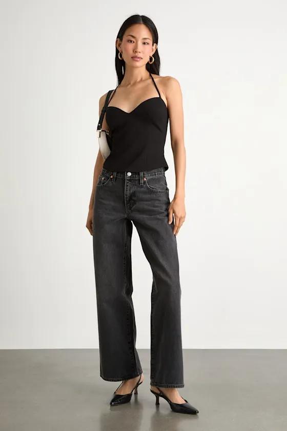 Renan Black Halter Neck Top sold by Lulus product image thumbnail 3