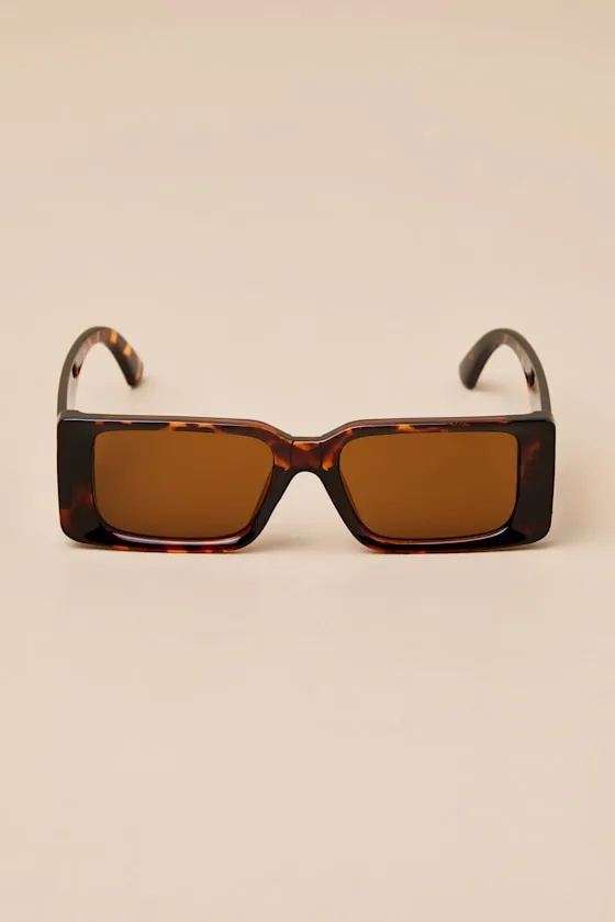 Rolinda Brown Tortoise Square Sunglasses sold by Lulus product image thumbnail 2