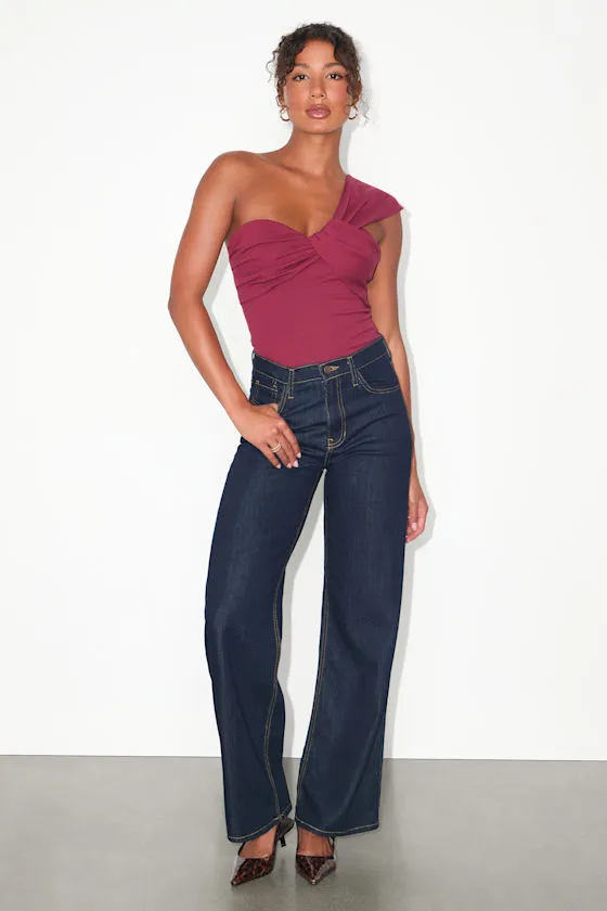 Rudia Berry Pink One-Shoulder Top sold by Lulus product image thumbnail 3