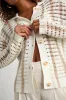Maysen Ivory and Beige Striped Crochet Collared Cardigan sold by Lulus