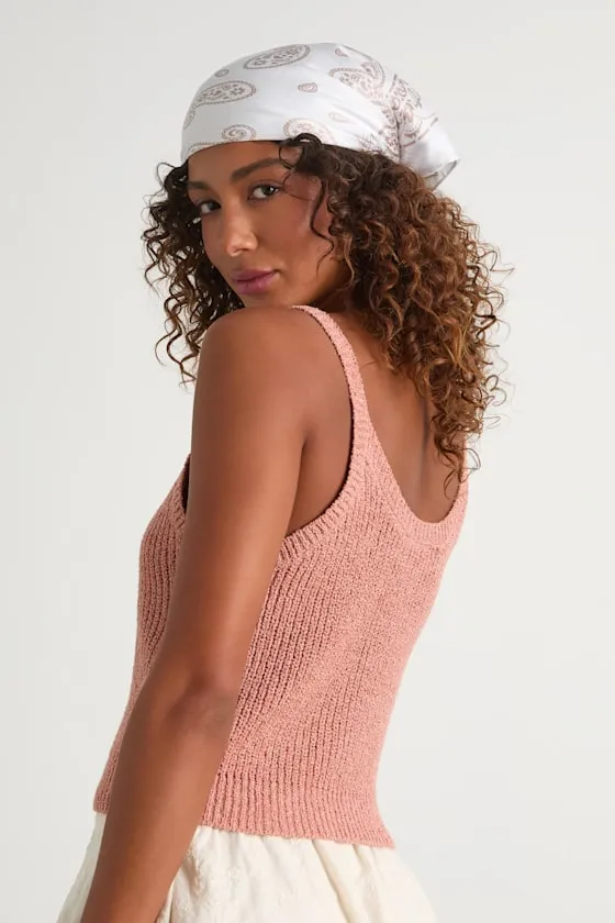 Effortless Sunshine Dusty Pink Sweater Tank Top sold by Lulus product image thumbnail 3