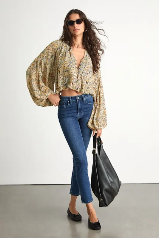 Stafford Dark Wash Denim High-Rise Skinny Jeans sold by Lulus