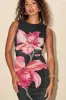 Elyra Black Floral Mesh Ruched Crew Neck Midi Dress sold by Lulus