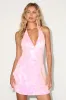 Sosie Light Pink Sequin Halter Mini Dress sold by Lulus