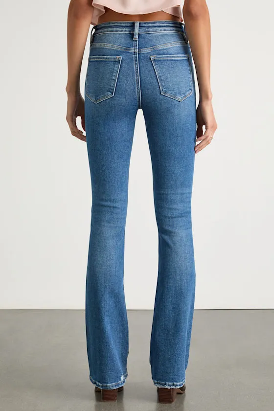 Serana Medium Wash Denim High-Rise Bootcut Jeans sold by Lulus product image thumbnail 3