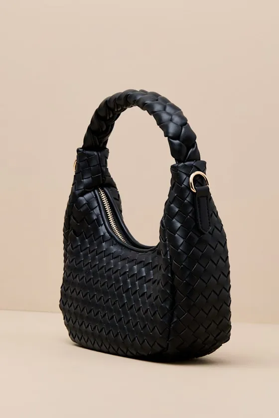 Hadara Black Woven Crossbody Handbag sold by Lulus product image thumbnail 2