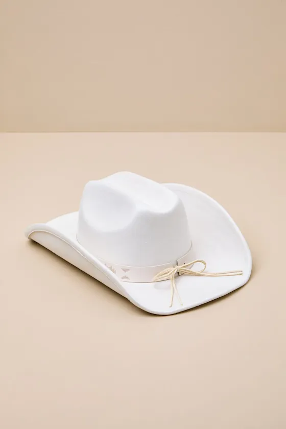 Wyatt White Western Hat sold by Lulus product image thumbnail 3