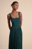 Naroah Emerald Green Square Neck Pleated Maxi Dress sold by Lulus