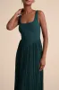 Naroah Emerald Green Square Neck Pleated Maxi Dress sold by Lulus