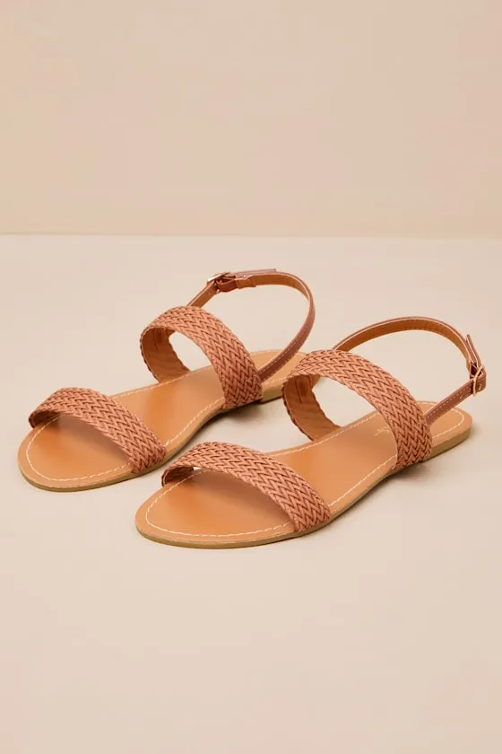 Blaise Camel Flat Sandals sold by Lulus product image thumbnail 3