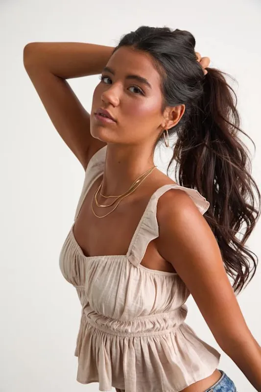 Katiya 14KT Gold Chain Layered Necklace sold by Lulus