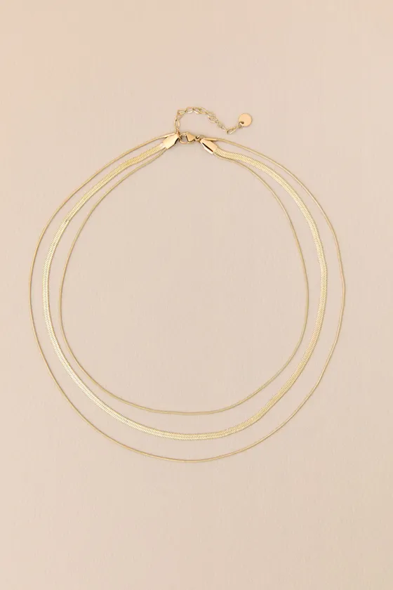 Katiya 14KT Gold Chain Layered Necklace sold by Lulus product image thumbnail 2