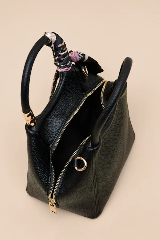 Lutea Black Scarf Crossbody Handbag sold by Lulus product image thumbnail 4