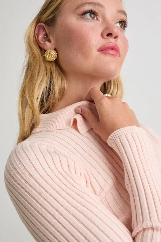 Everley Gold Twisted Stud Earrings sold by Lulus product image thumbnail 3