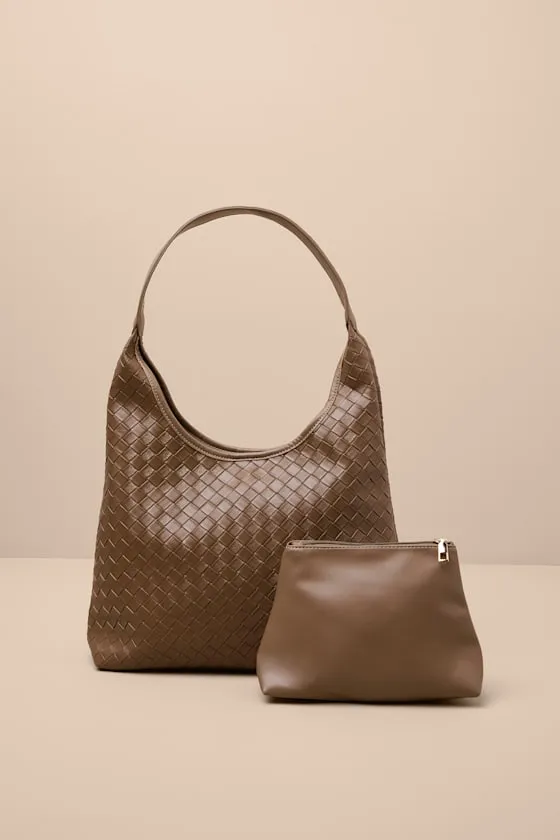 Rayla Brown Woven Tote Bag sold by Lulus product image thumbnail 3